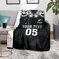 Custom New Zealand Fern Women Rugby Blanket Maori Pattern LT05 - Polynesian Pride