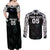 Custom New Zealand Fern Women Rugby Couples Matching Off Shoulder Maxi Dress and Long Sleeve Button Shirt Maori Pattern