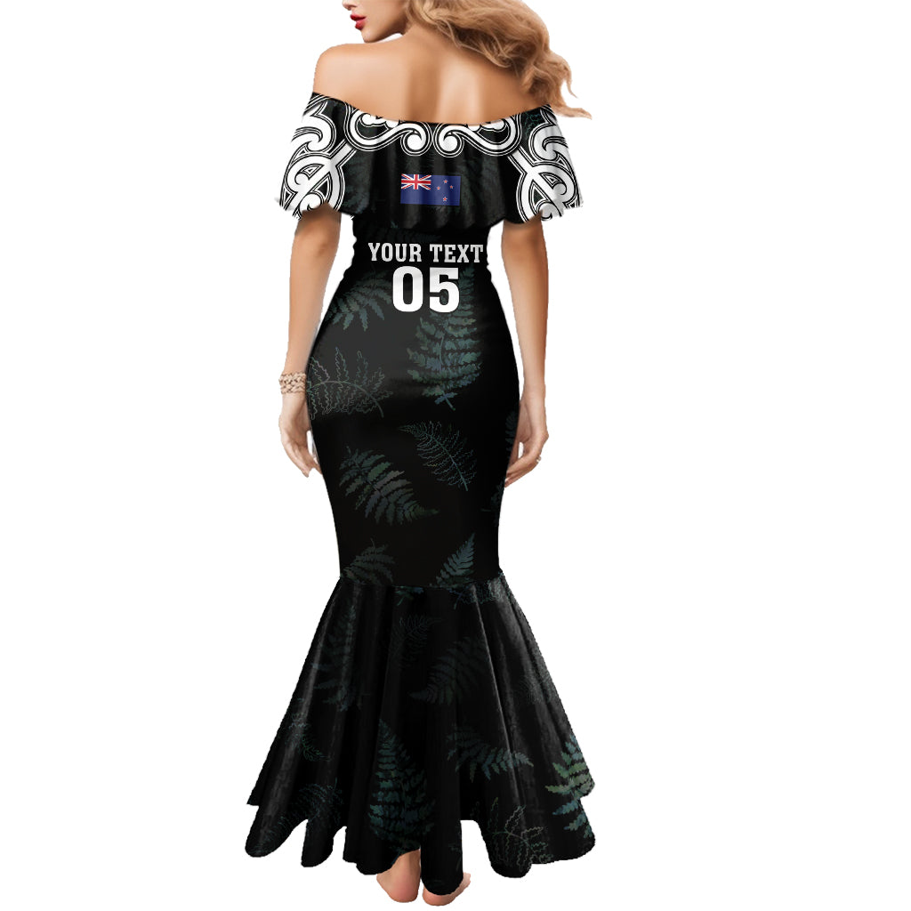 Custom New Zealand Fern Women Rugby Family Matching Mermaid Dress and Hawaiian Shirt Maori Pattern LT05 - Polynesian Pride