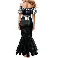Custom New Zealand Fern Women Rugby Family Matching Mermaid Dress and Hawaiian Shirt Maori Pattern LT05 - Polynesian Pride