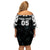 Custom New Zealand Fern Women Rugby Family Matching Off Shoulder Short Dress and Hawaiian Shirt Maori Pattern