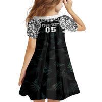 Custom New Zealand Fern Women Rugby Family Matching Tank Maxi Dress and Hawaiian Shirt Maori Pattern LT05 - Polynesian Pride