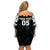 Custom New Zealand Fern Women Rugby Off Shoulder Short Dress Maori Pattern