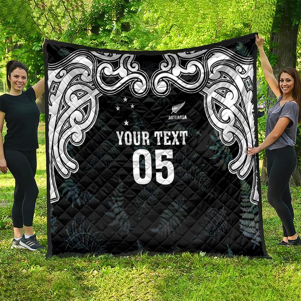 Custom New Zealand Fern Women Rugby Quilt Maori Pattern LT05 - Polynesian Pride