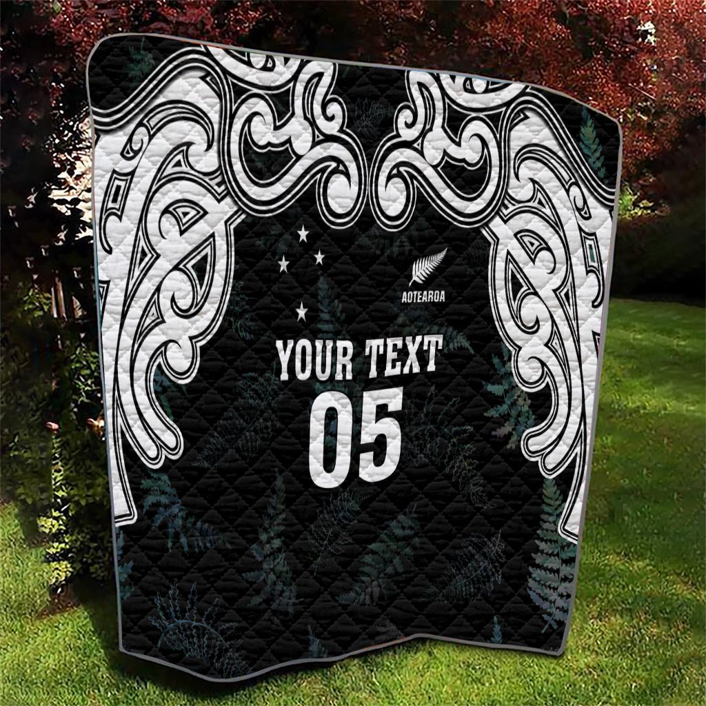 Custom New Zealand Fern Women Rugby Quilt Maori Pattern LT05 - Polynesian Pride