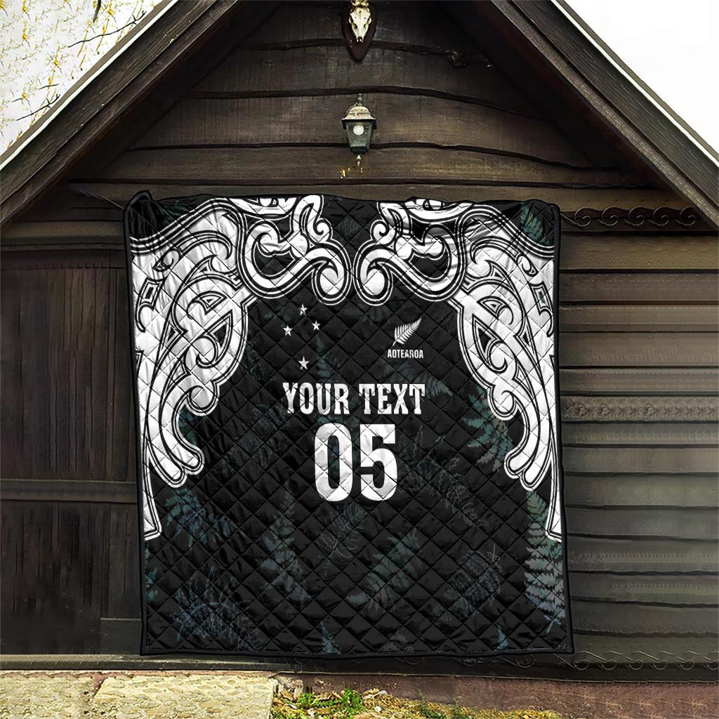 Custom New Zealand Fern Women Rugby Quilt Maori Pattern LT05 - Polynesian Pride
