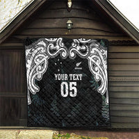 Custom New Zealand Fern Women Rugby Quilt Maori Pattern LT05 - Polynesian Pride