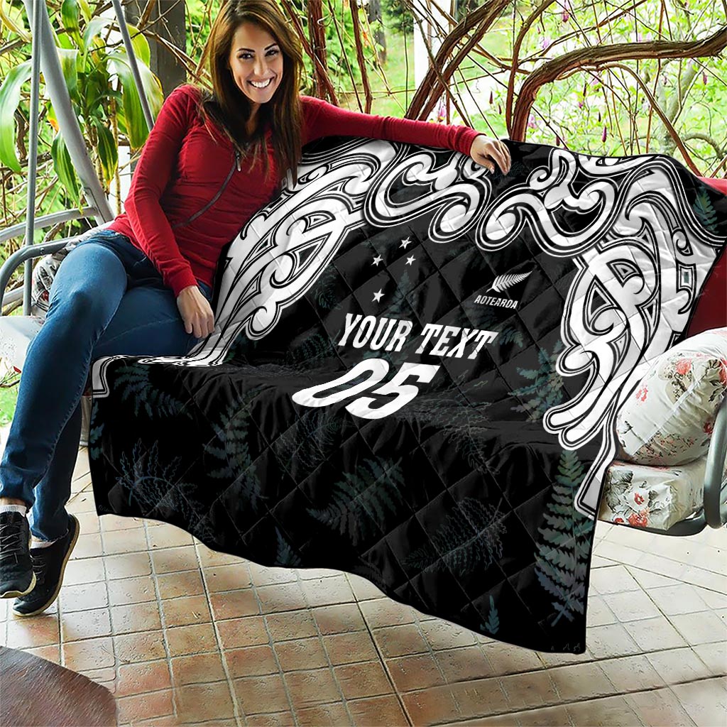 Custom New Zealand Fern Women Rugby Quilt Maori Pattern LT05 - Polynesian Pride