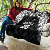 Custom New Zealand Fern Women Rugby Quilt Maori Pattern LT05 - Polynesian Pride