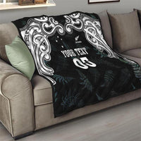 Custom New Zealand Fern Women Rugby Quilt Maori Pattern LT05 - Polynesian Pride