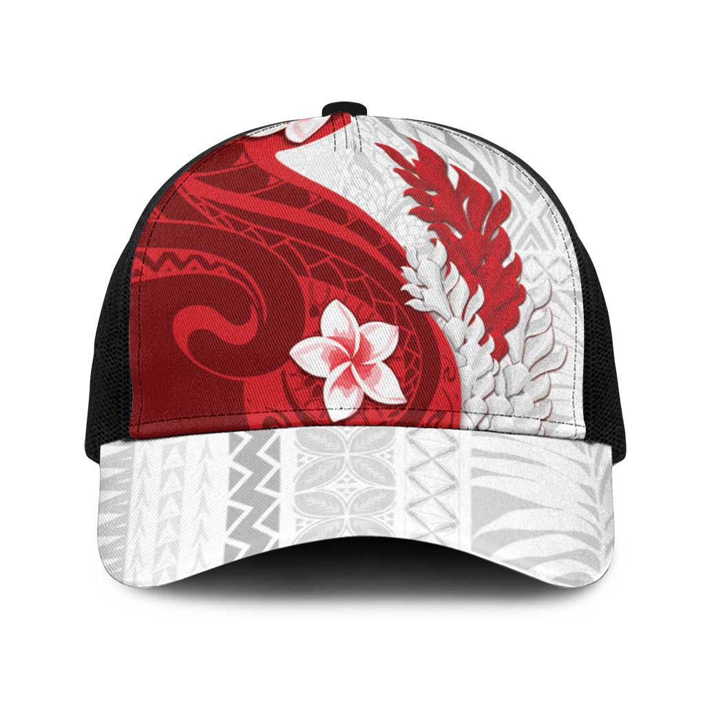 Samoa Teuila 2025 Baseball Net Cap Samoan Siapo Pattern Red Version - Polynesian Pride
