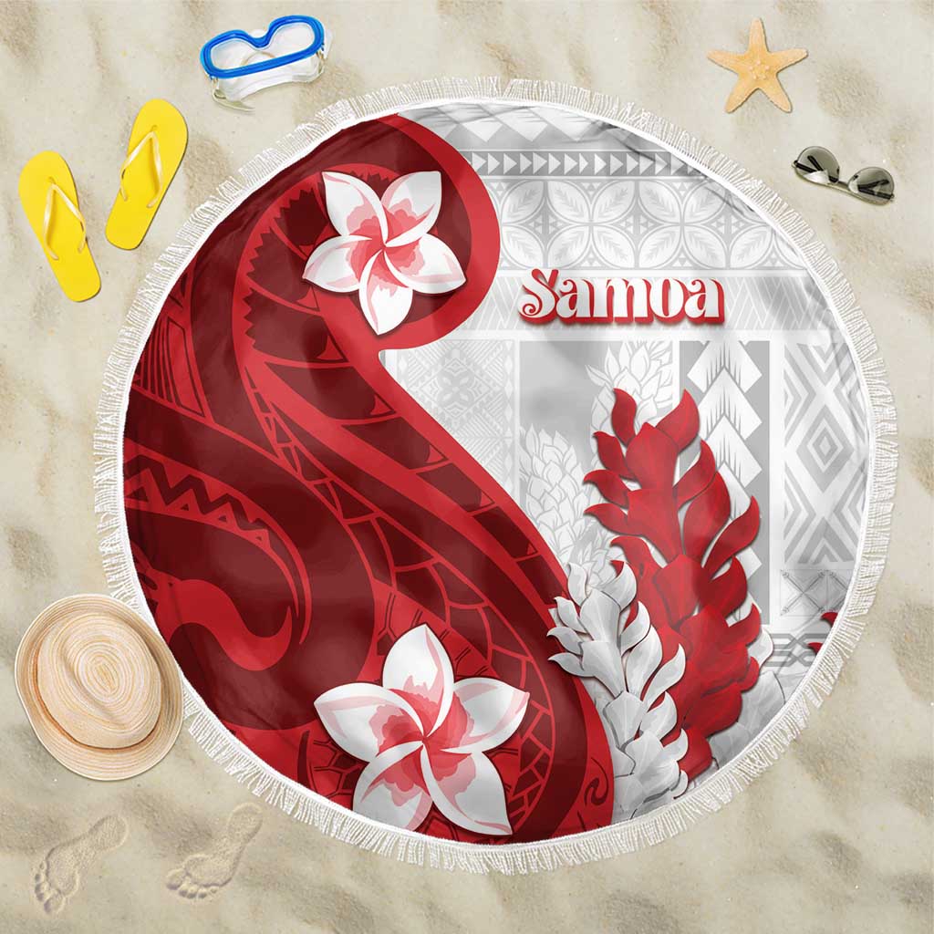 Samoa Teuila 2024 Beach Blanket Samoan Siapo Pattern Red Version