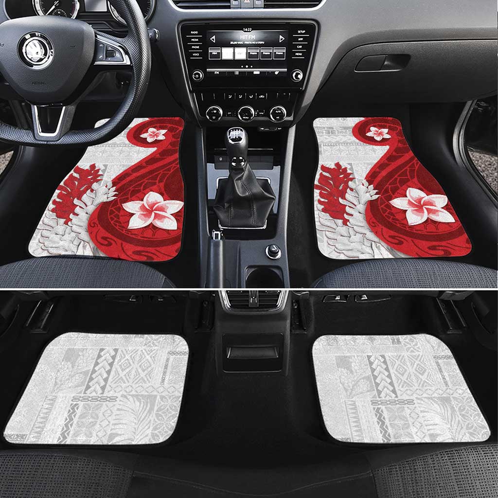 Samoa Teuila 2024 Car Mats Samoan Siapo Pattern Red Version