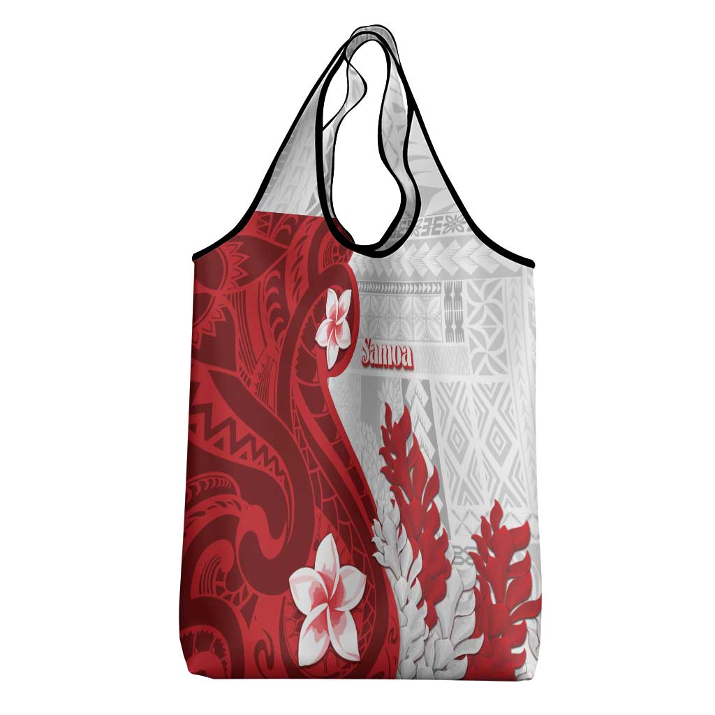Samoa Teuila 2024 Grocery Bag Samoan Siapo Pattern Red Version