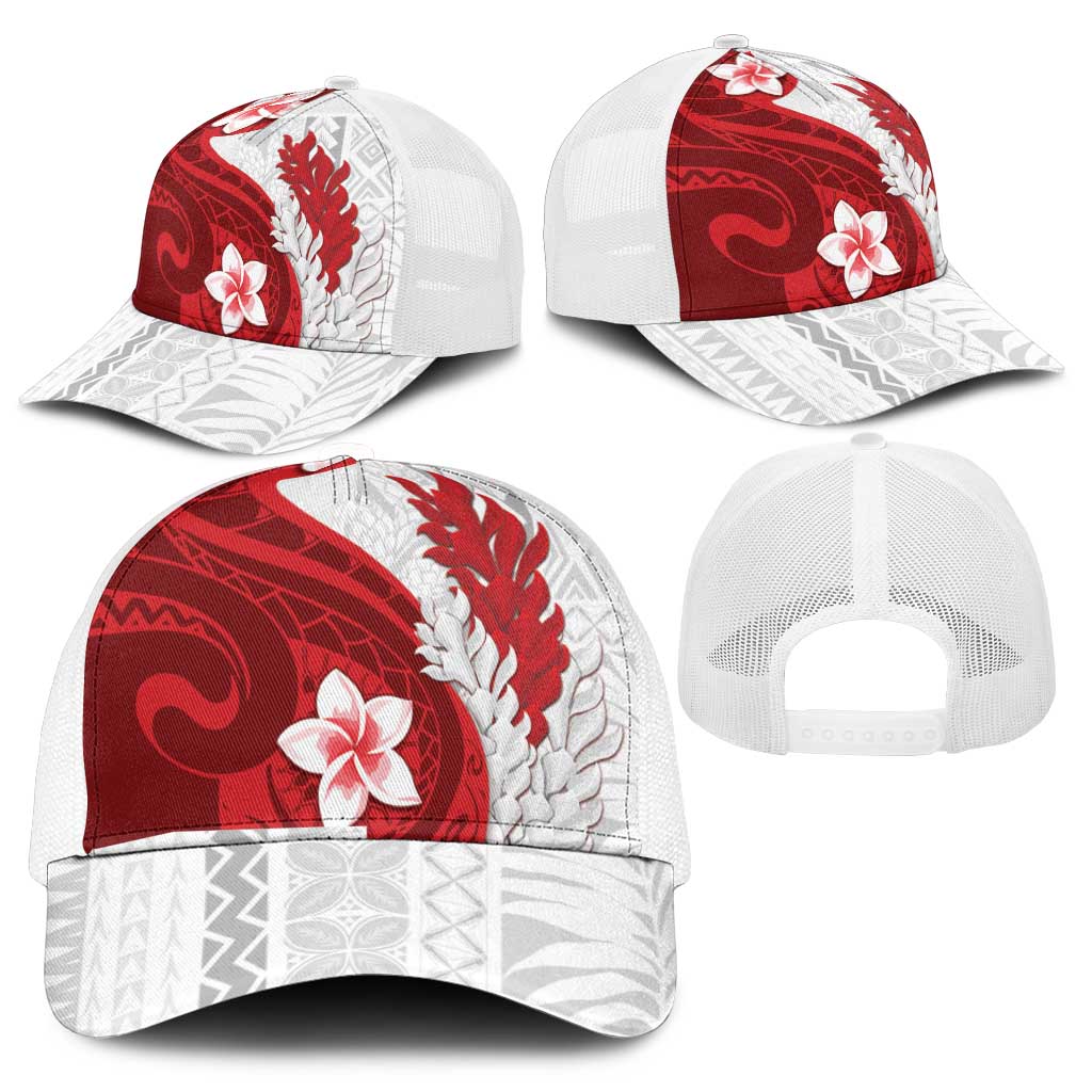 Samoa Teuila 2025 Mesh Trucker Cap Samoan Siapo Pattern Red Version - Polynesian Pride