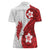 Samoa Teuila 2024 Women Polo Shirt Samoan Siapo Pattern Red Version