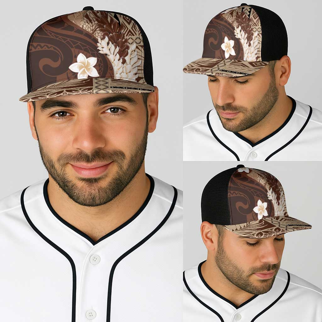 Samoa Teuila 2025 Baseball Net Cap Samoan Siapo Pattern Brown Version - Polynesian Pride