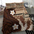 Samoa Teuila 2024 Bedding Set Samoan Siapo Pattern Brown Version