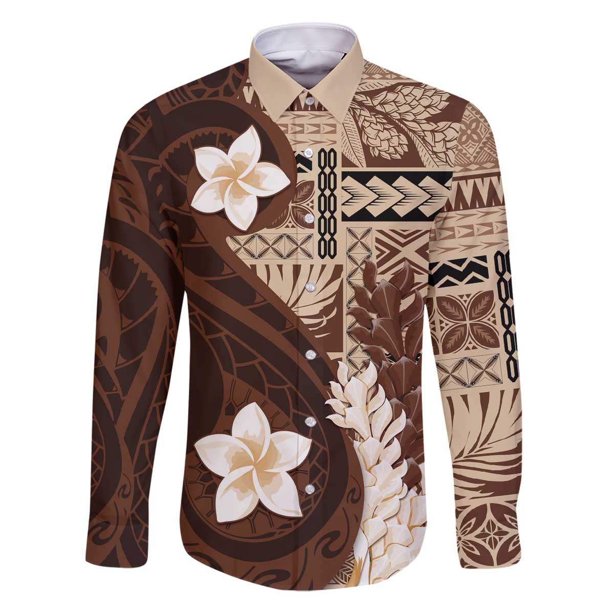 Samoa Teuila 2024 Family Matching Puletasi and Hawaiian Shirt Samoan Siapo Pattern Brown Version
