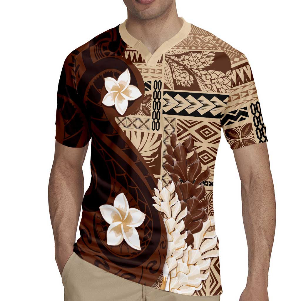Samoa Teuila 2024 Rugby Jersey Samoan Siapo Pattern Brown Version