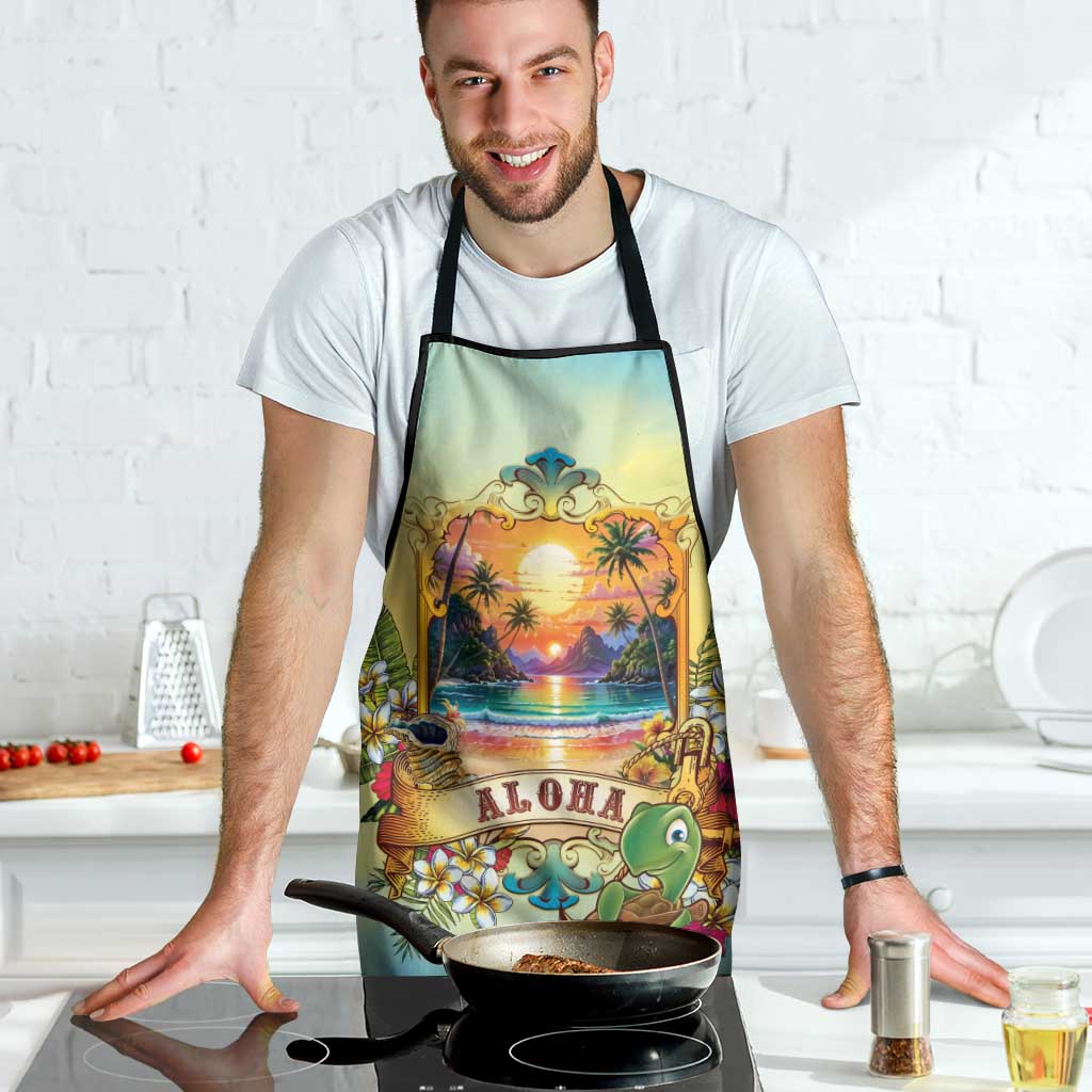 Aloha Hawaii Turtle Apron Retro Style - Polynesian Pride