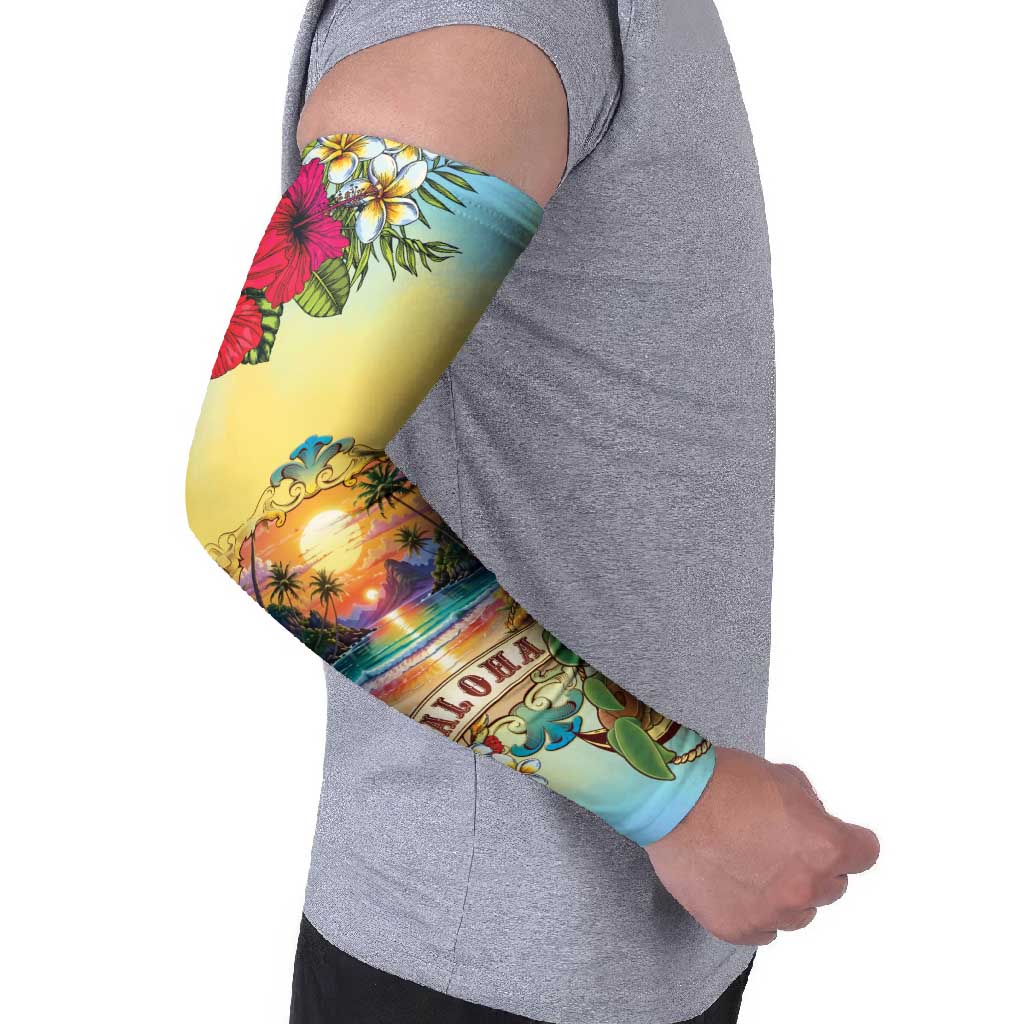 Aloha Hawaii Turtle Arm Sleeves Retro Style - Polynesian Pride