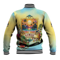Aloha Hawaii Turtle Baseball Jacket Retro Style - Polynesian Pride