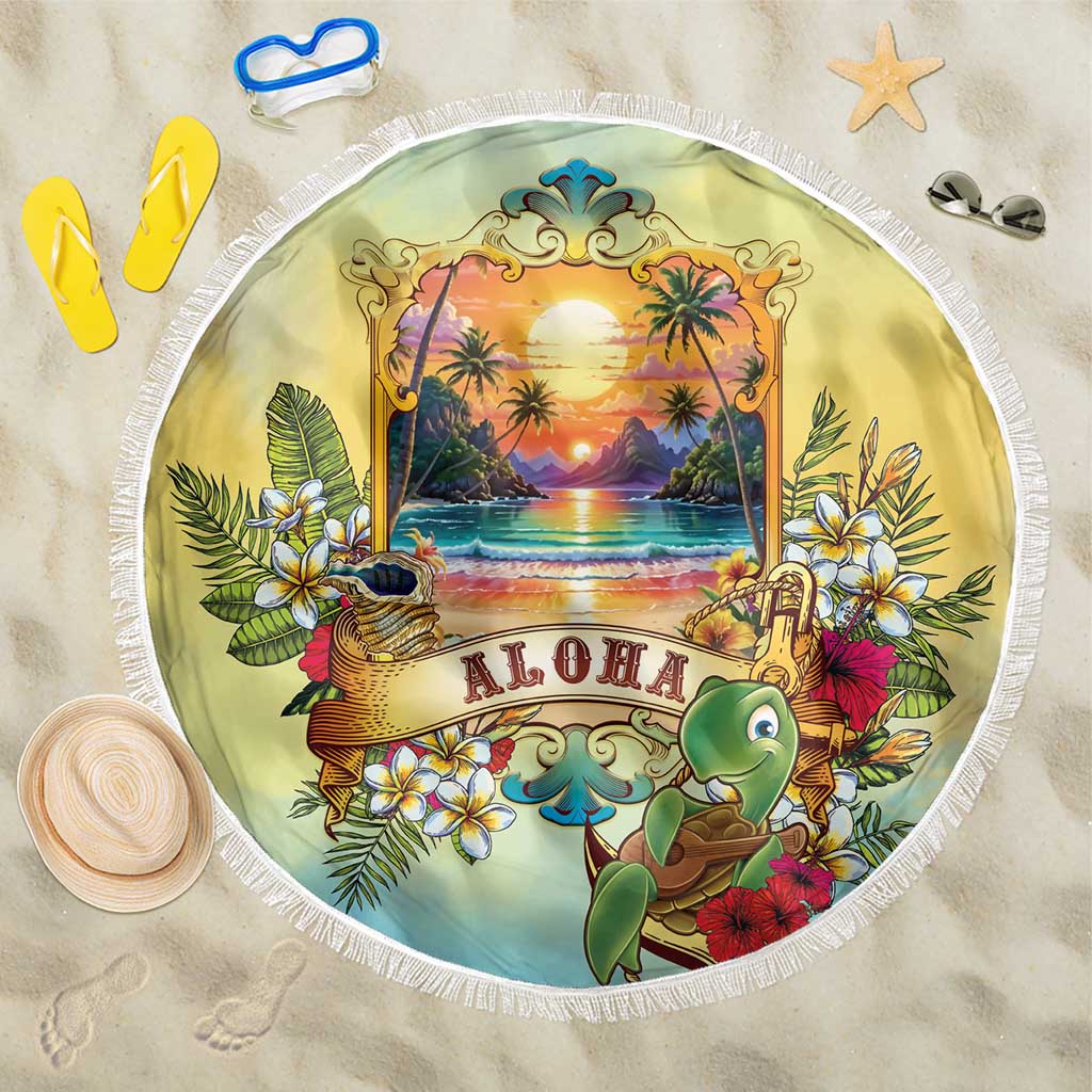 Aloha Hawaii Turtle Beach Blanket Retro Style - Polynesian Pride