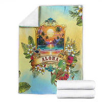 Aloha Hawaii Turtle Blanket Retro Style - Polynesian Pride