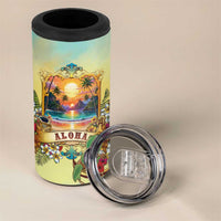 Aloha Hawaii Turtle 4 in 1 Can Cooler Tumbler Retro Style - Polynesian Pride