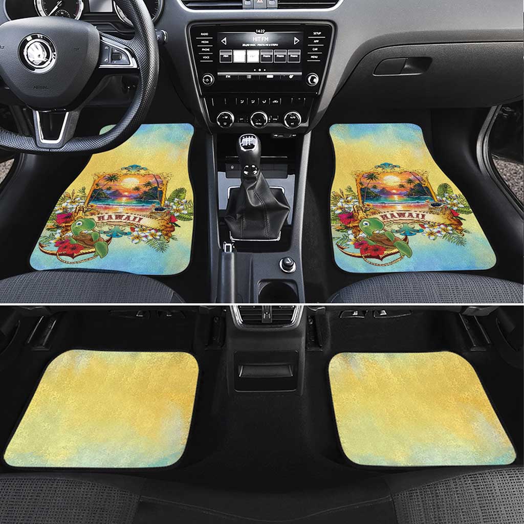 Aloha Hawaii Turtle Car Mats Retro Style - Polynesian Pride