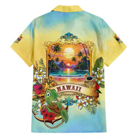 Aloha Hawaii Turtle Family Matching Off The Shoulder Long Sleeve Dress and Hawaiian Shirt Retro Style - Polynesian Pride