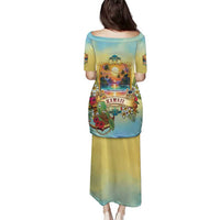 Aloha Hawaii Turtle Family Matching Puletasi and Hawaiian Shirt Retro Style - Polynesian Pride