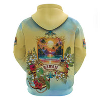 Aloha Hawaii Turtle Hoodie Retro Style - Polynesian Pride