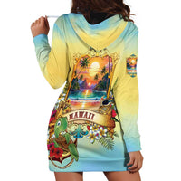 Aloha Hawaii Turtle Hoodie Dress Retro Style - Polynesian Pride