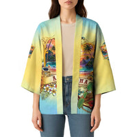Aloha Hawaii Turtle Kimono Retro Style - Polynesian Pride