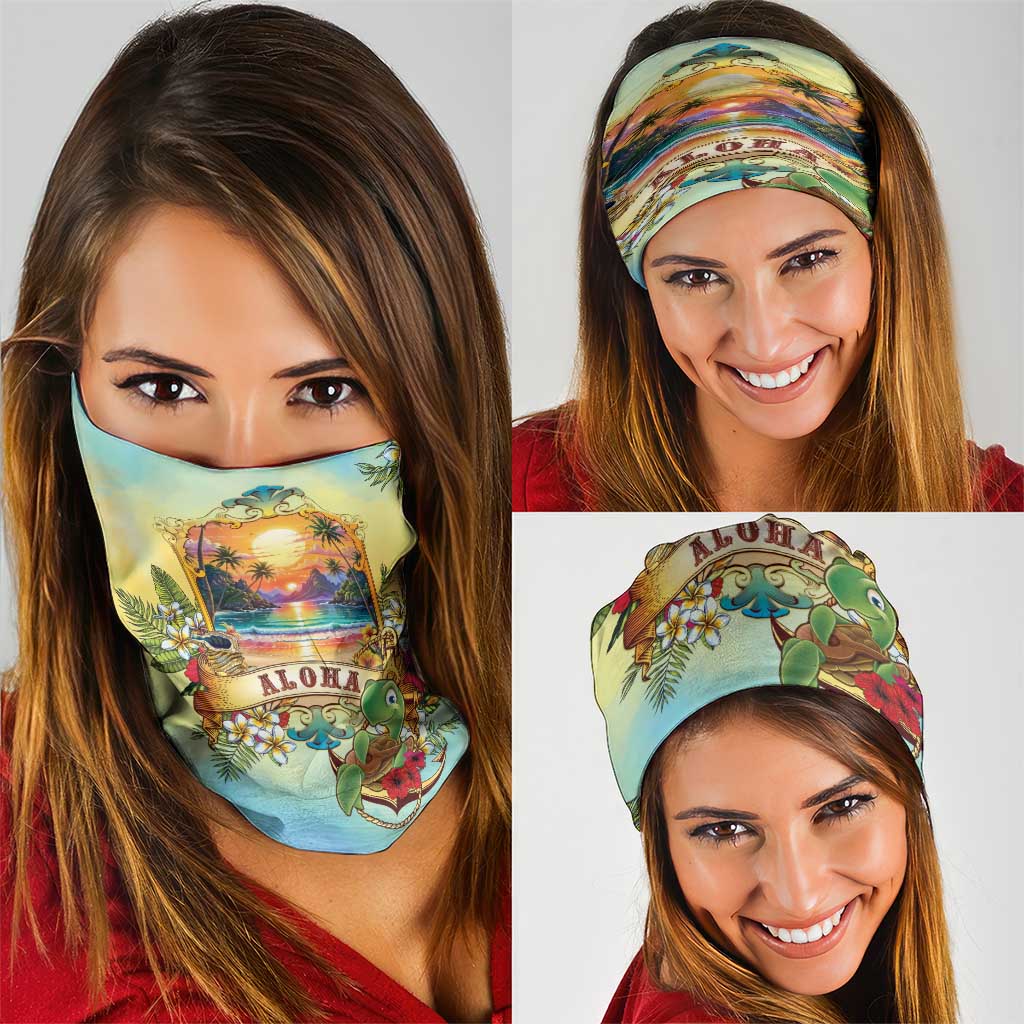 Aloha Hawaii Turtle Neck Gaiter Retro Style - Polynesian Pride