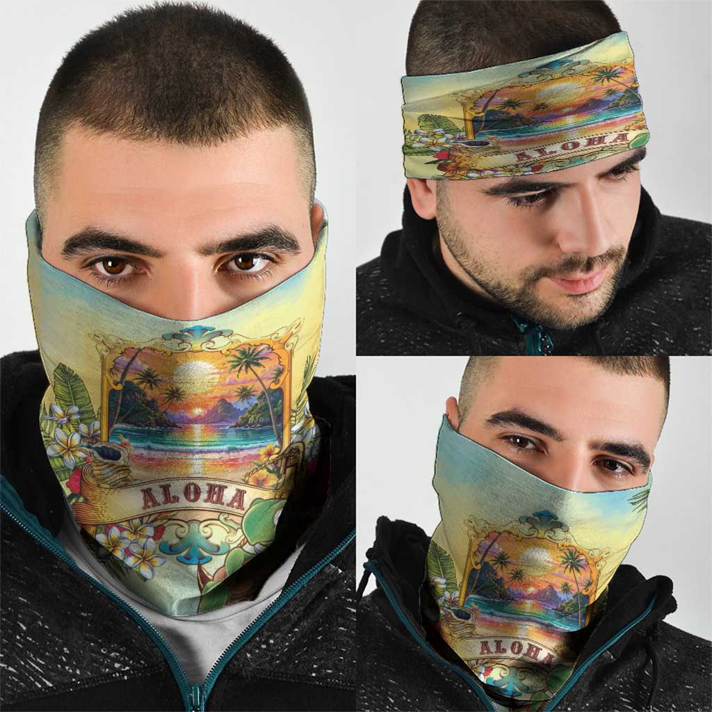 Aloha Hawaii Turtle Neck Gaiter Retro Style - Polynesian Pride