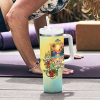Aloha Hawaii Turtle Tumbler With Handle Retro Style - Polynesian Pride