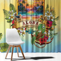 Aloha Hawaii Turtle Window Curtain Retro Style LT05 - Polynesian Pride