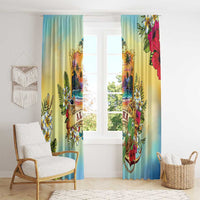 Aloha Hawaii Turtle Window Curtain Retro Style LT05 - Polynesian Pride