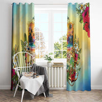 Aloha Hawaii Turtle Window Curtain Retro Style LT05 - Polynesian Pride