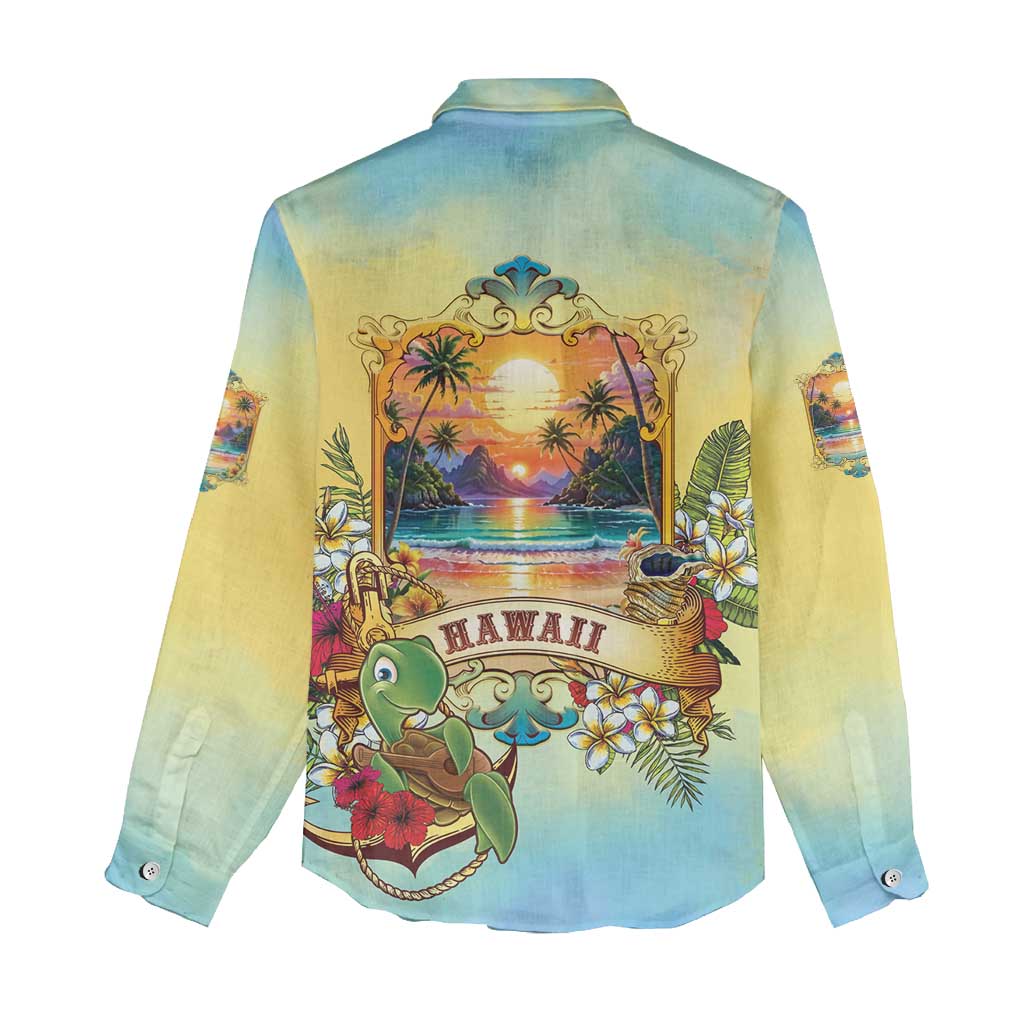 Aloha Hawaii Turtle Women Casual Shirt Retro Style - Polynesian Pride
