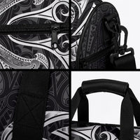 New Zealand Aotearoa Duffle Bag Maori Manta Ray Moko Black