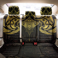 New Zealand Aotearoa Back Car Seat Cover Maori Manta Ray Moko Gold - Polynesian Pride