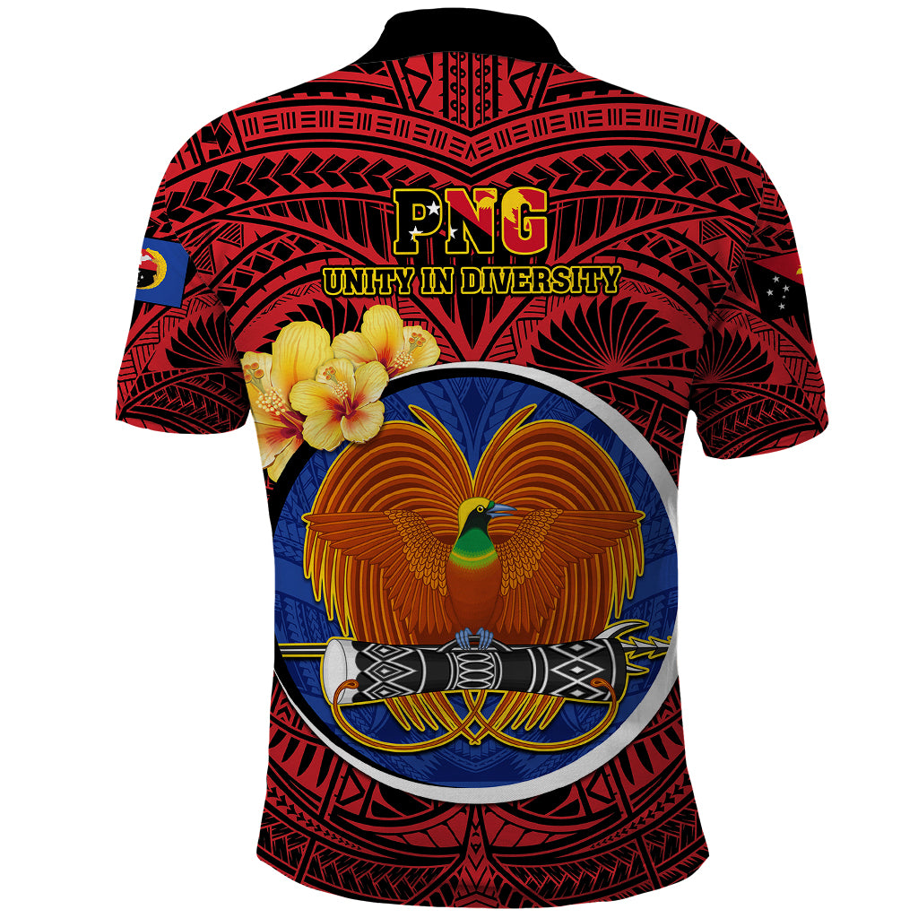Papua New Guinea Gulf Province Polo Shirt Mix Coat Of Arms Polynesian Pattern LT05 - Polynesian Pride