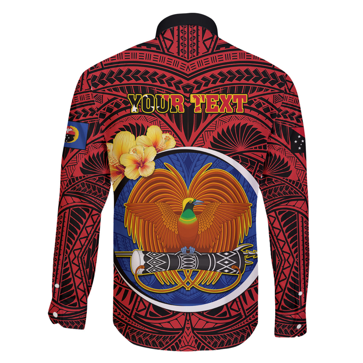 Personalized Papua New Guinea Gulf Province Family Matching Long Sleeve Bodycon Dress and Hawaiian Shirt Mix Coat Of Arms Polynesian Pattern LT05 - Polynesian Pride