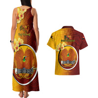 Papua New Guinea Western Province Couples Matching Tank Maxi Dress and Hawaiian Shirt Mix Coat Of Arms Polynesian Pattern LT05 - Polynesian Pride