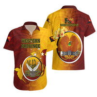 Papua New Guinea Western Province Hawaiian Shirt Mix Coat Of Arms Polynesian Pattern LT05 - Polynesian Pride