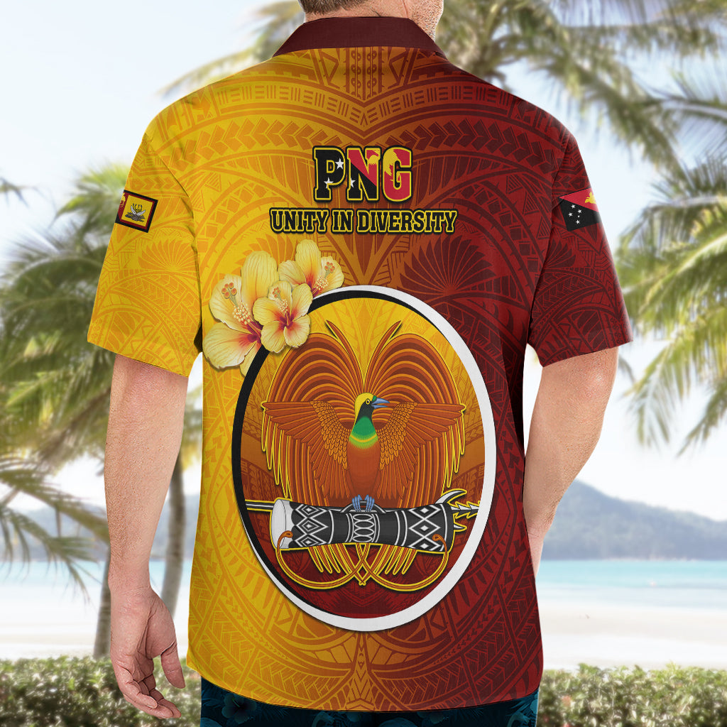 Papua New Guinea Western Province Hawaiian Shirt Mix Coat Of Arms Polynesian Pattern LT05 - Polynesian Pride